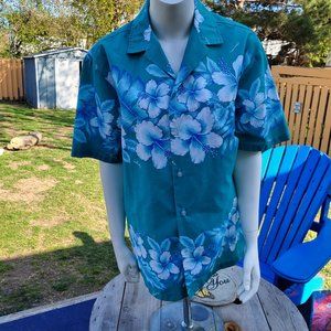 VINTAGE Mens KALENA FASHIONS OF HAWAII HAWAIIAN SHIRT-SIZE LARGE GOOD COND.